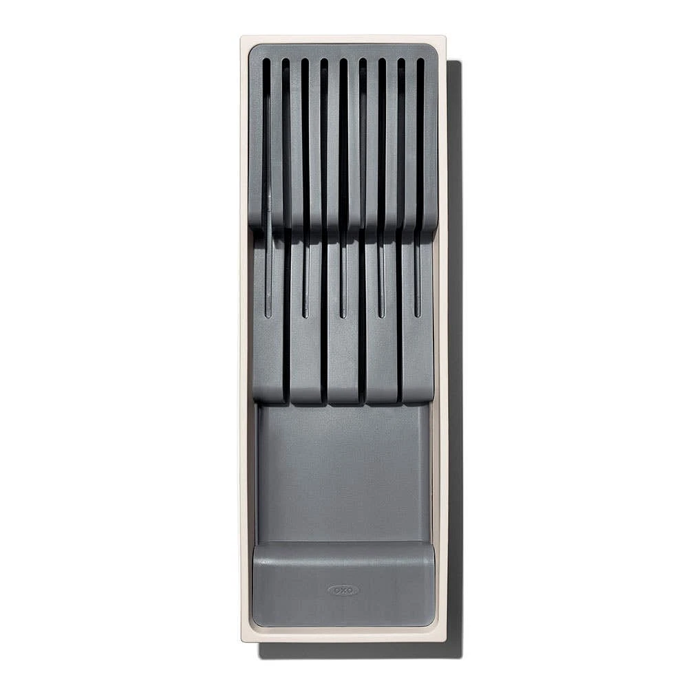 OXO Good Grips Compact Drawer Knife Organizer (White/Grey)