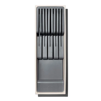 OXO Good Grips Compact Drawer Knife Organizer (White/Grey)