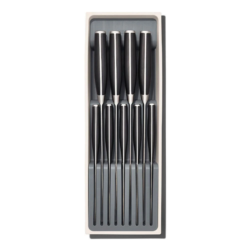 OXO Good Grips Compact Drawer Knife Organizer (White/Grey)