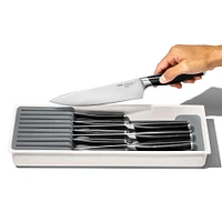 OXO Good Grips Compact Drawer Knife Organizer (White/Grey)