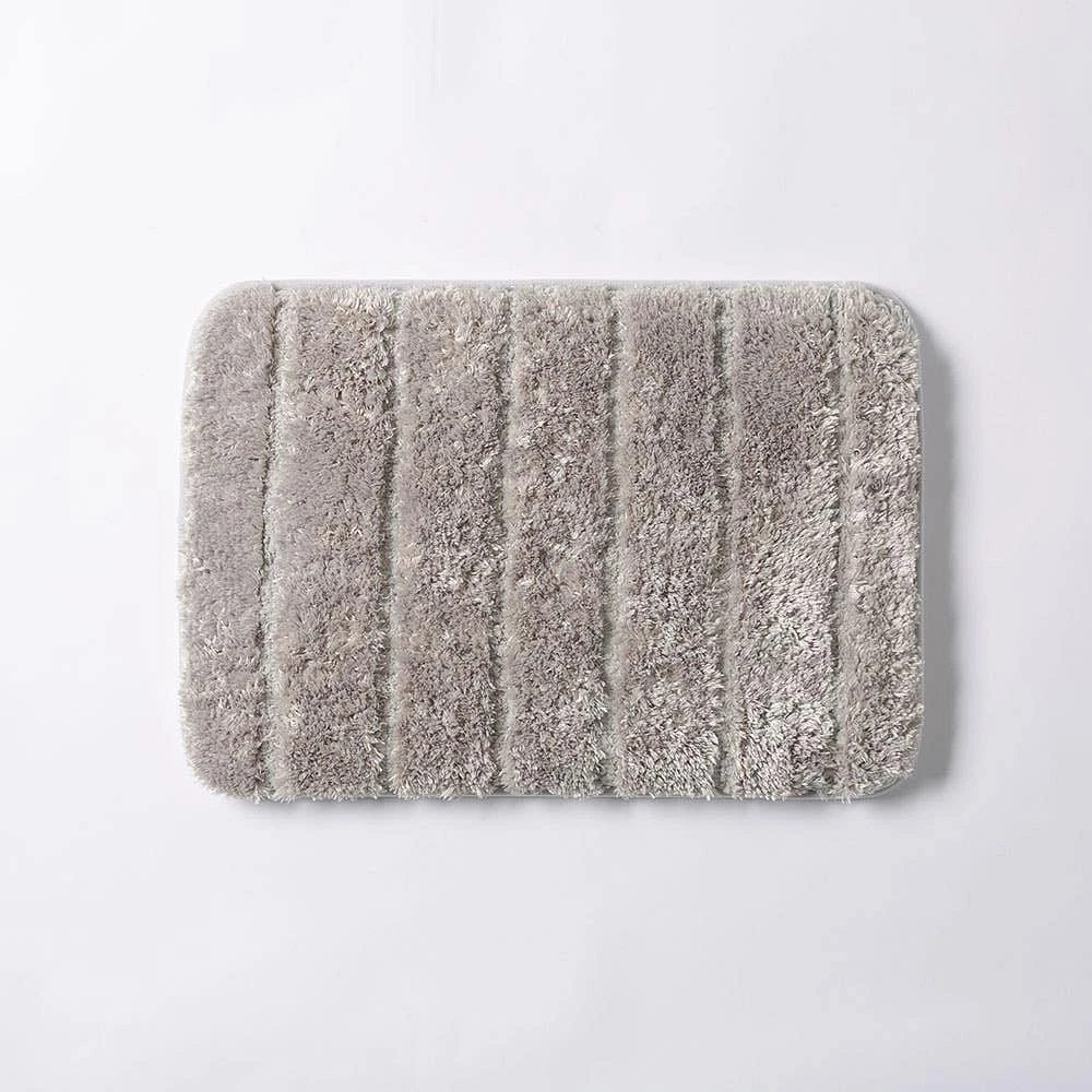 Harman Luxe Ribbed Memory Foam Bathmat - Charcoal (17x24")