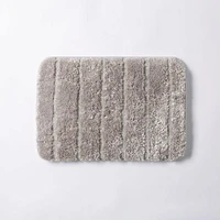 Harman Luxe Ribbed Memory Foam Bathmat - Charcoal (17x24")