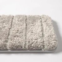 Harman Luxe Ribbed Memory Foam Bathmat - Charcoal (17x24")