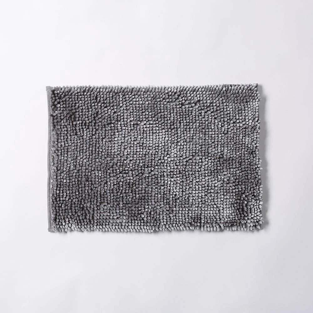 Harman Luxe Chenille Memory Foam Bathmat - Charcoal (17x24")