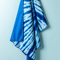 Waci Fast Drying 'Tie Dye' Microfiber Beach Towel (Blue/White)