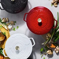 Staub France 'Year of The Snake' Cast Iron Round Cocotte (White)