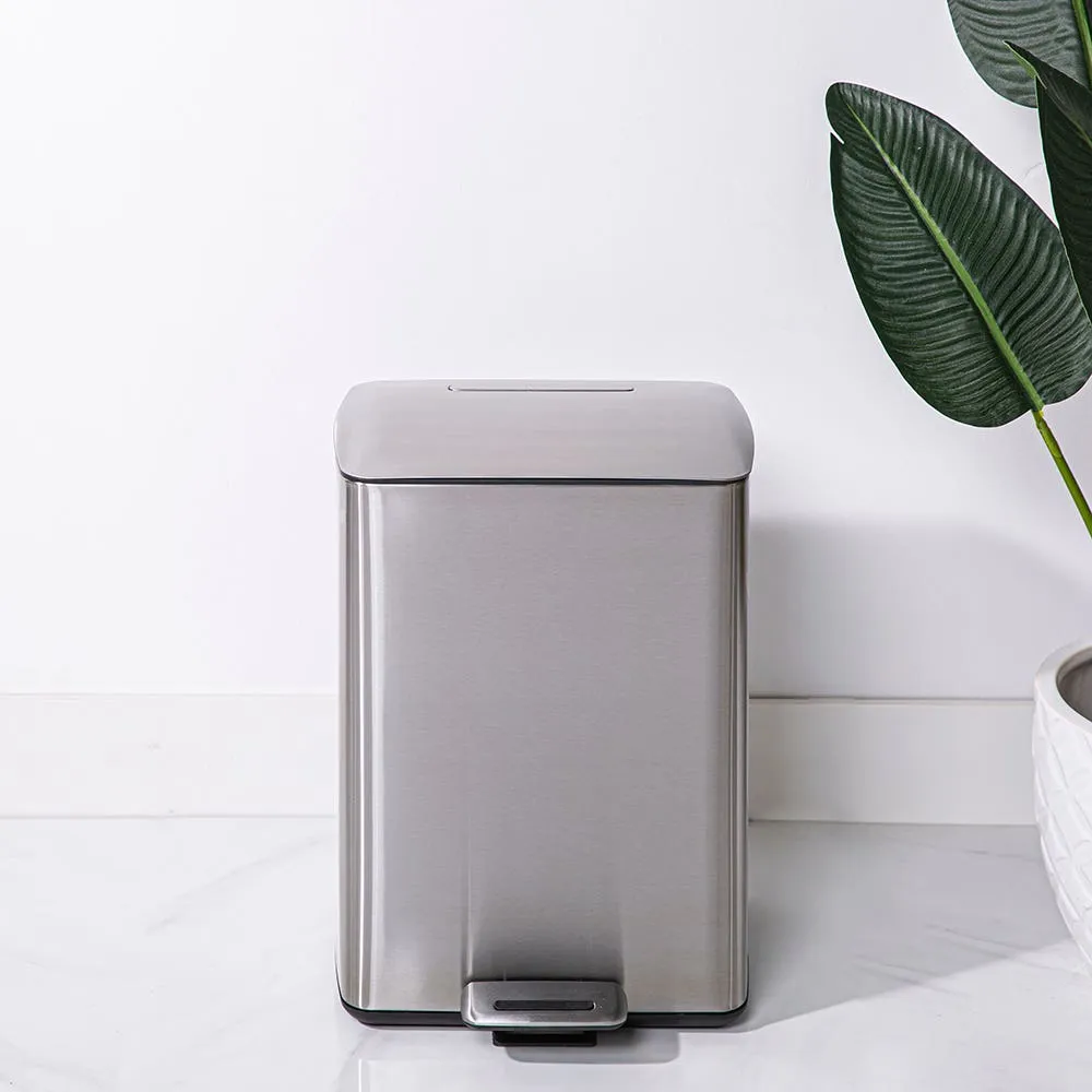 KSP Sleek Rectangular Step Garbage Can (20 L)