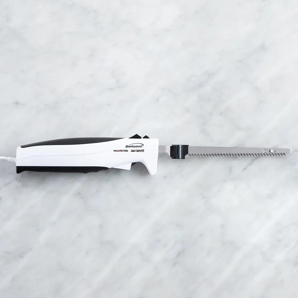 Brentwood Electric Knife (White/Black)