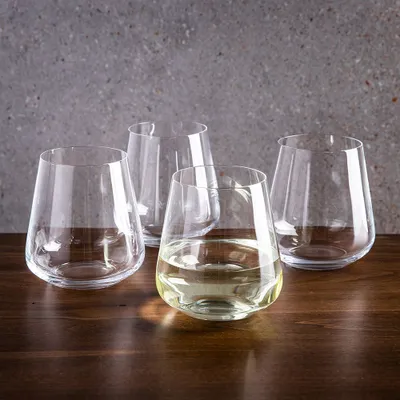 Trudeau Gala Stemless White Wine Glass - Set of 4