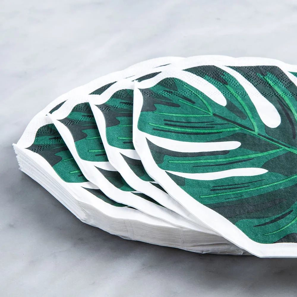 Harman 3-Ply 'Palm' Shaped Paper Napkin (Green)