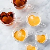 S&Co Barista Amore Double Wall Glass Cappuccino Mug - Set of 2