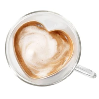 S&Co Barista Amore Double Wall Glass Cappuccino Mug - Set of 2