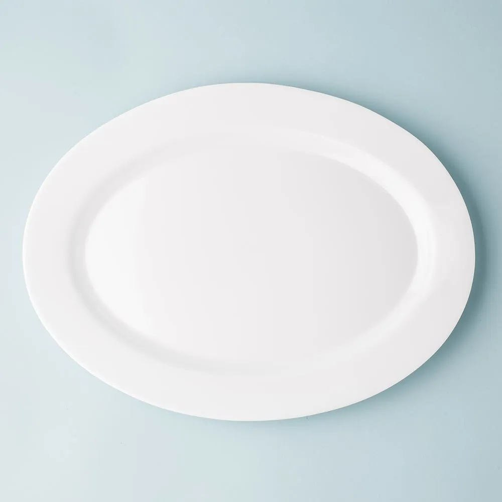 KSP Opal Glass Platter (14" White)