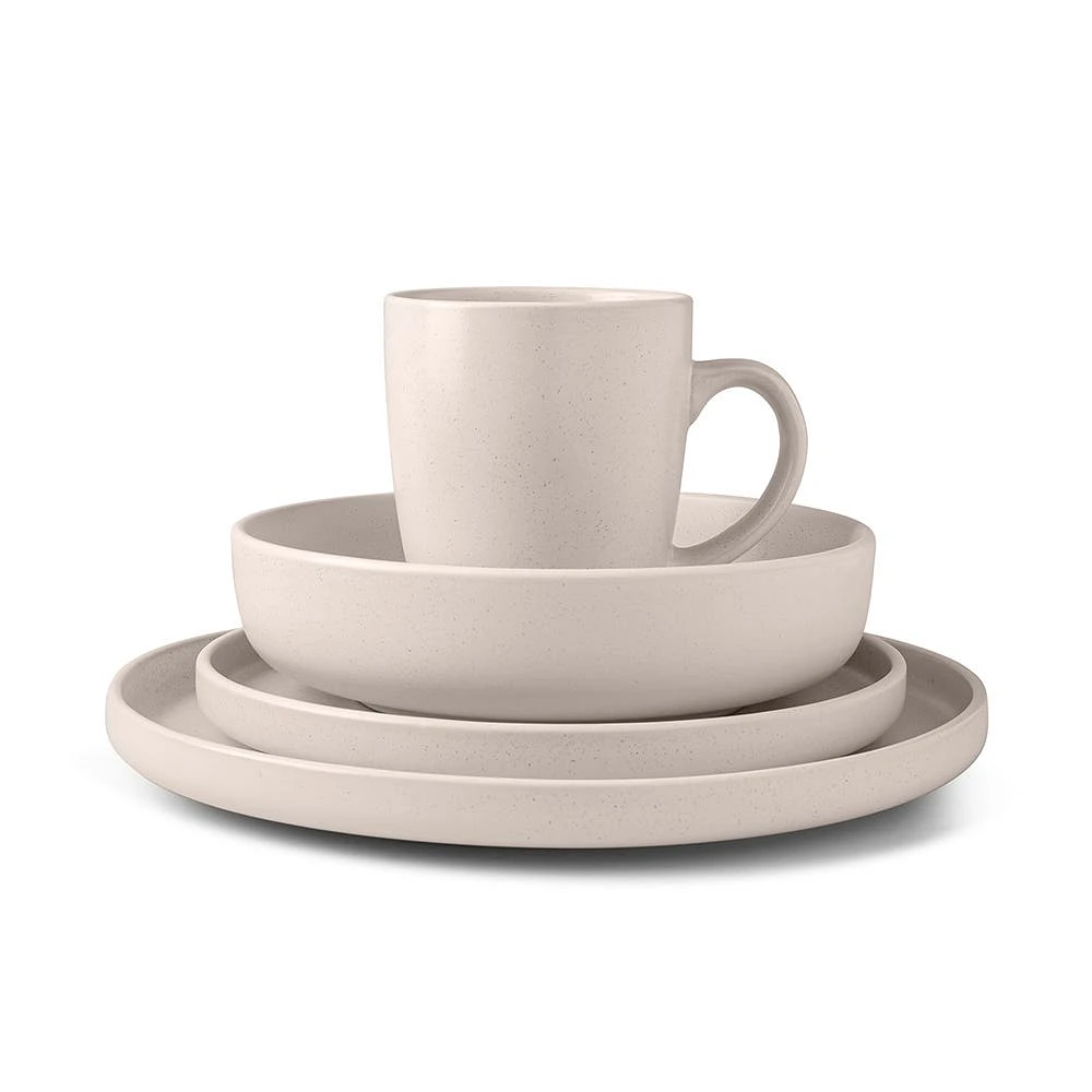 KSP Hans Stoneware Dinnerware - Set of 16 (White)