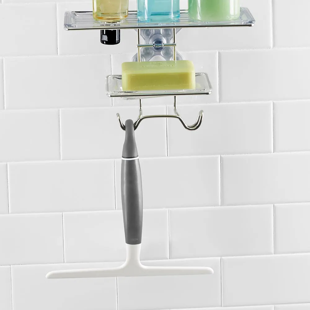 OXO Good Grips Bath Wiper Blade Squeegee with Hook (White/Grey)
