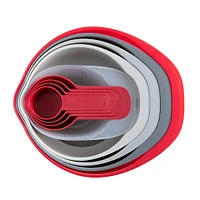 KSP Multi Mix Compact Food Prep Kit - Set of 12 (Red Combo)