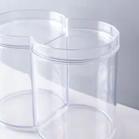 iDesign Clarity Stacking Dual Canister with Lid (Clear)