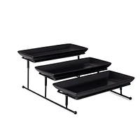 KSP Strata '3-Tier' Porcelain Buffet Plate Rect (Matte Black)