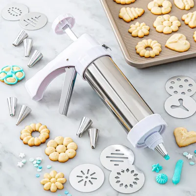 KSP Spritz Cookie Press & Icing Gun - Set of 21