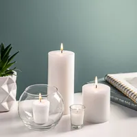Empire Tuscany Unscented Essentials Taper Candle - Set of 6 (White)