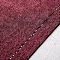 Harman Hemstitch Polyester Tablecloth 60"x120" (Wine)