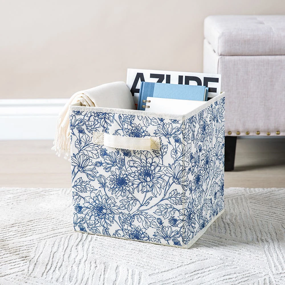 KSP Collapsible 'Dahlia' Non-Woven Storage Bin 10x10x11"