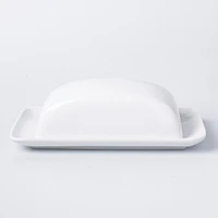 A La Carte 'Essentials' Porcelain Butter Dish (White)