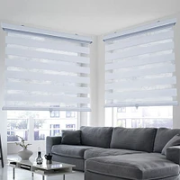 ITY Olivia Stone Cordless Polyester Day-Night Blind 44"x84" (White)