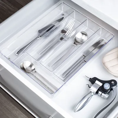 iDesign Linus Drawer Organizer Cutlery Tray 11x14"