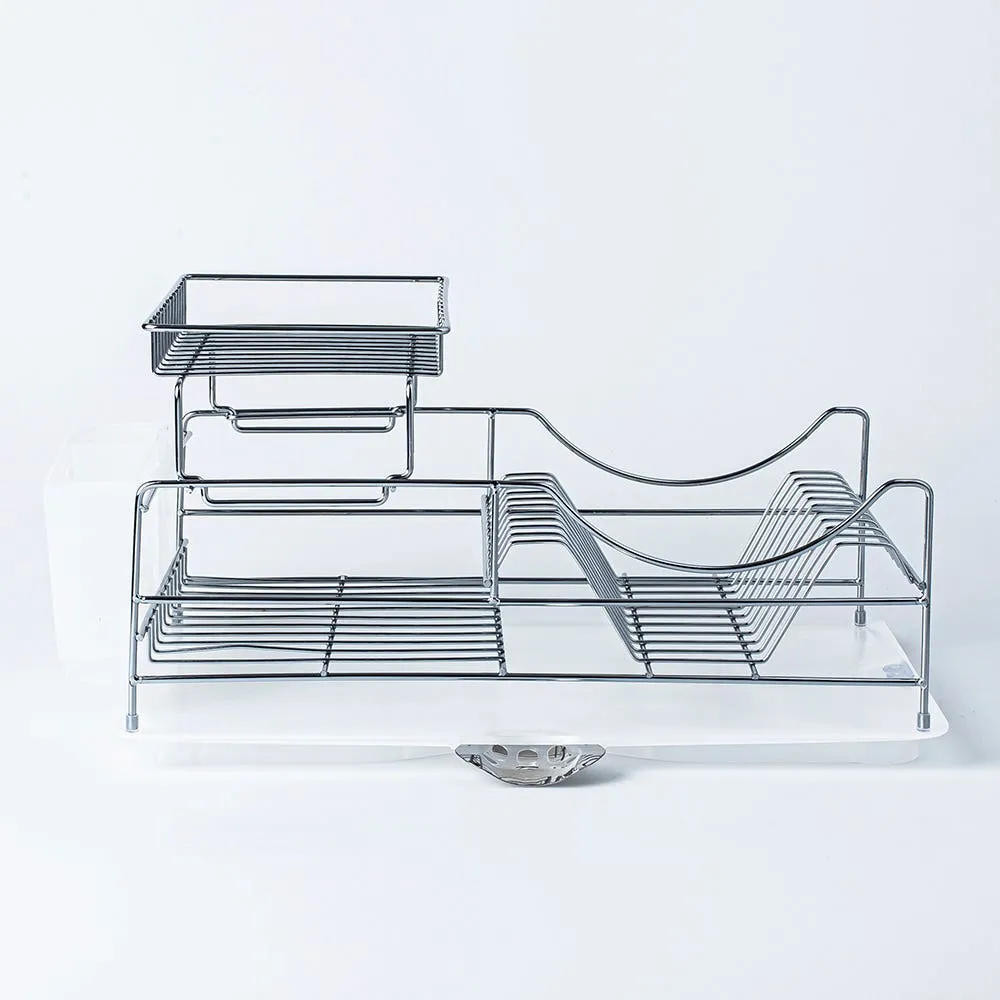 KSP Scoop 2-Tier Dish Rack - White