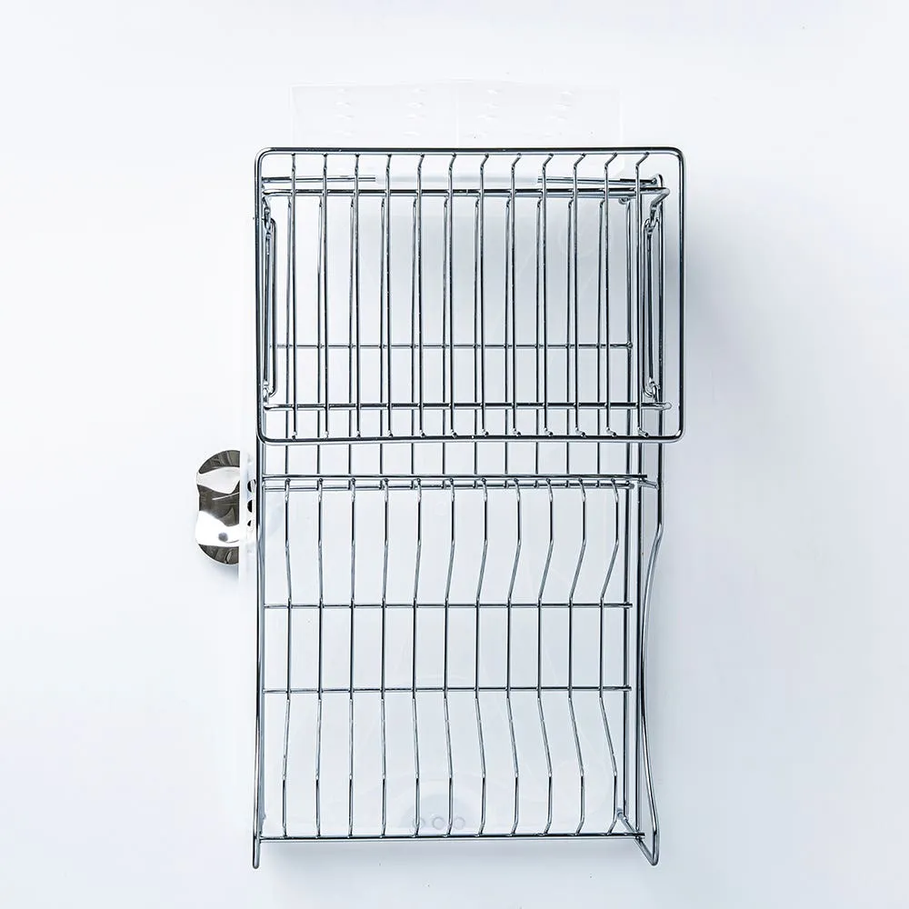 KSP Scoop 2-Tier Dish Rack - White