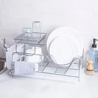 KSP Scoop 2-Tier Dish Rack - White