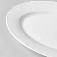 A La Carte 'Diamond' Porcelain Oval Platter 10.5" (White)