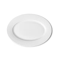 A La Carte 'Diamond' Porcelain Oval Platter 10.5" (White)