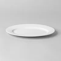 A La Carte 'Diamond' Porcelain Oval Platter 11.75" (White)