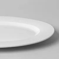 A La Carte 'Diamond' Porcelain Oval Platter 14" (White)