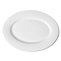 A La Carte 'Diamond' Porcelain Oval Platter 14" (White)