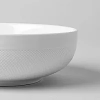 A La Carte 'Diamond' Porcelain Serving Bowl 8.25" (White)