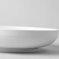 A La Carte 'Diamond' Porcelain Serving Bowl 11.5" (White)