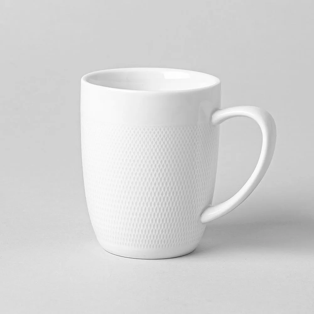 A La Carte 'Diamond' Porcelain Coffee Mug (White)