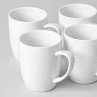 A La Carte 'Diamond' Porcelain Coffee Mug (White)