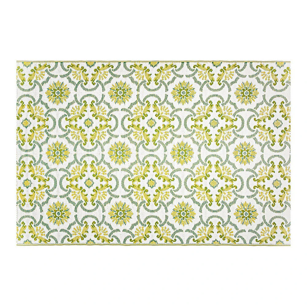 KSP Outdoor 'Amalfi' All Season Mat 6x9' (Grey/Yellow)