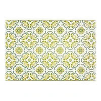 KSP Outdoor 'Amalfi' All Season Mat 6x9' (Grey/Yellow)