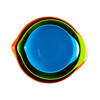 KSP Triplet Melamine Mixing Bowl - Set of 3 (Orange/Green/Blue)
