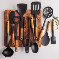 Staub Kitchen Tools - Set of 10 (Black/Wood)
