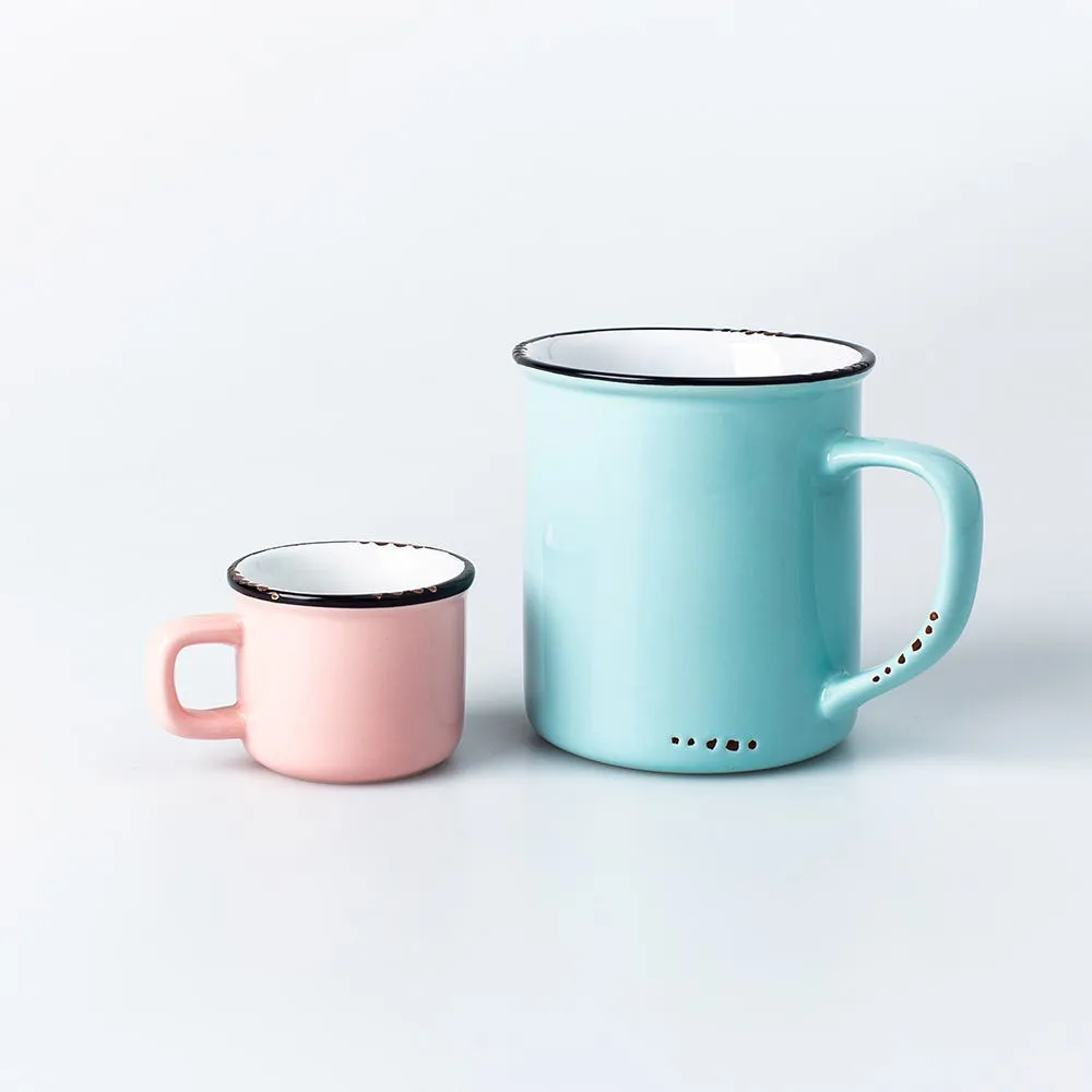 Abbott Enamel Look Stoneware Espresso Mug 3oz. (Black)