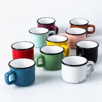 Abbott Enamel Look Stoneware Espresso Mug 3oz. (Forest Green)