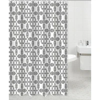 Moda At Home Peva 'Lucky' Shower Curtain (Black/Frost)