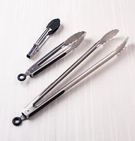 Luciano Gourmet Locking Tongs with Silicone Head (7")