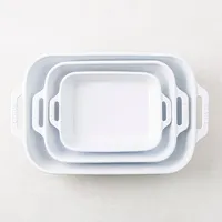 Staub En France Rectangular Bake Dish - Set of 3 (White)